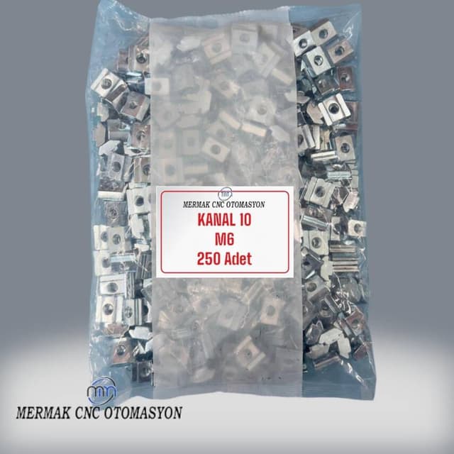 10 Kanal M6 T Somun 250 adet