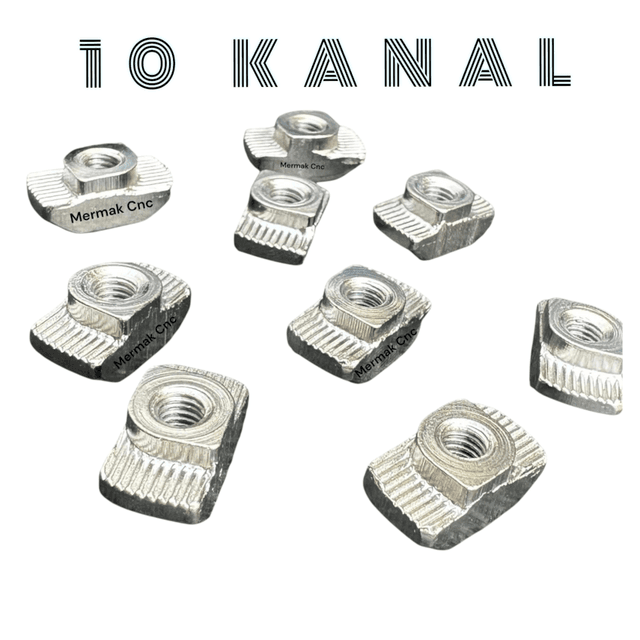 10 Kanal Profil Tırtıllı Somun M4