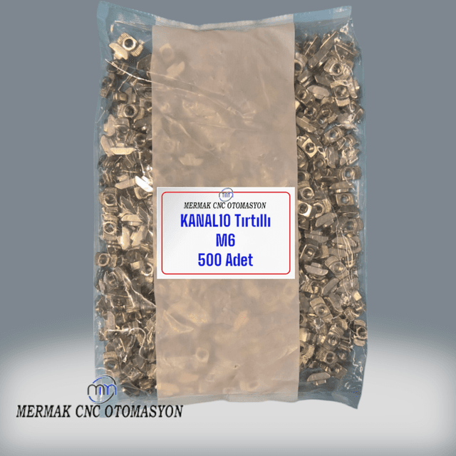 10 Kanal M6 Tırtıllı Somun (500 Adet)