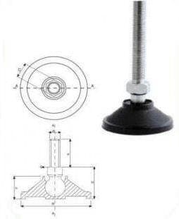 No4 M12x100 Sehpa Ayak Oynar Baş Komp. Metal