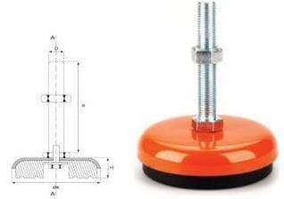 160 Lık M12x100 Tezgah Tamponu Bombeli Statik Boyalı